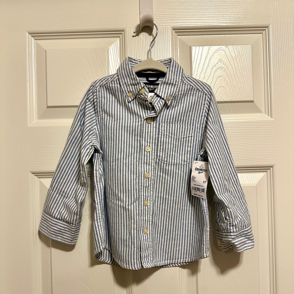 NWT Oshkosh stripe oxford button down shirt